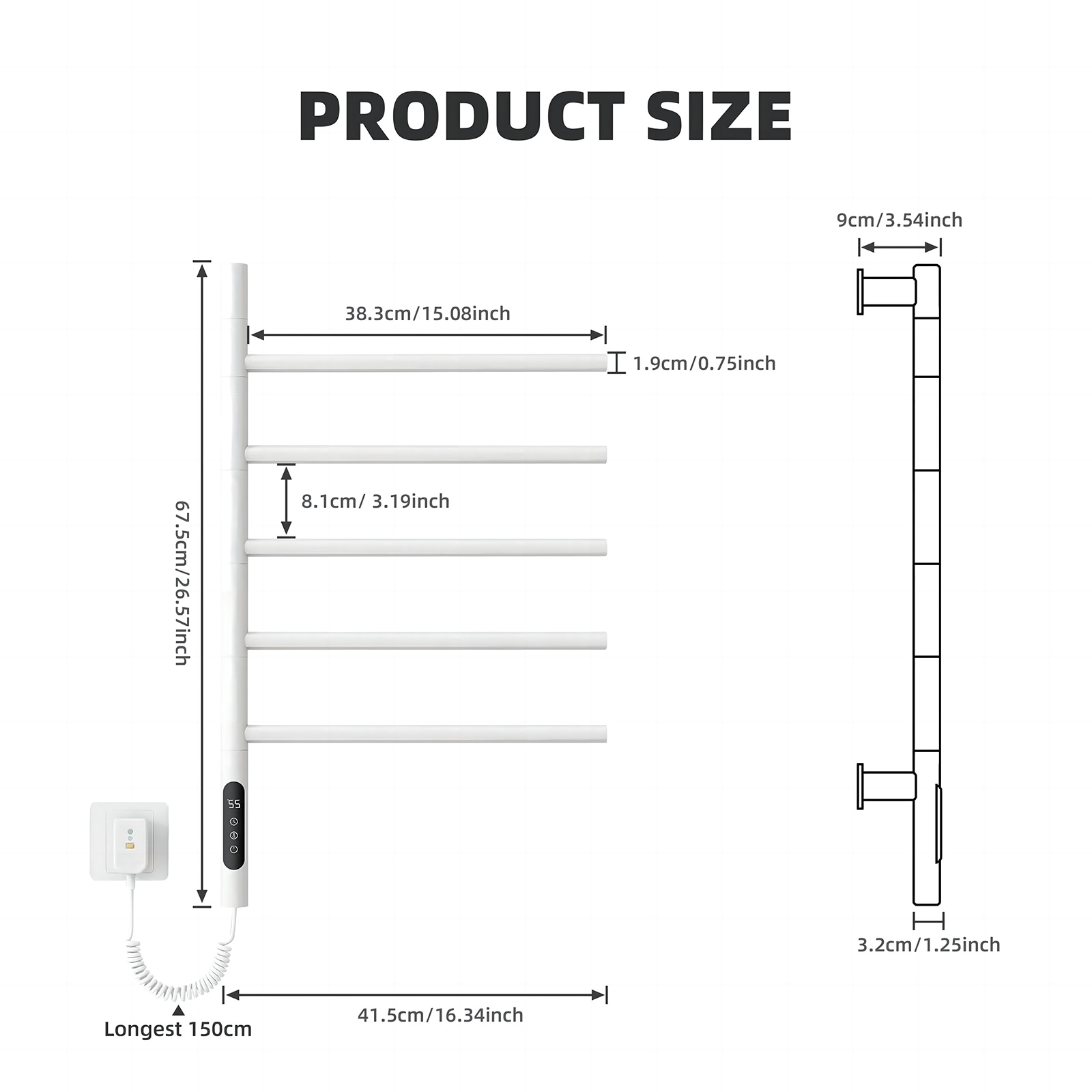 Heated Towel Racks for Bathroom - Bed Bath & Beyond - 40269266