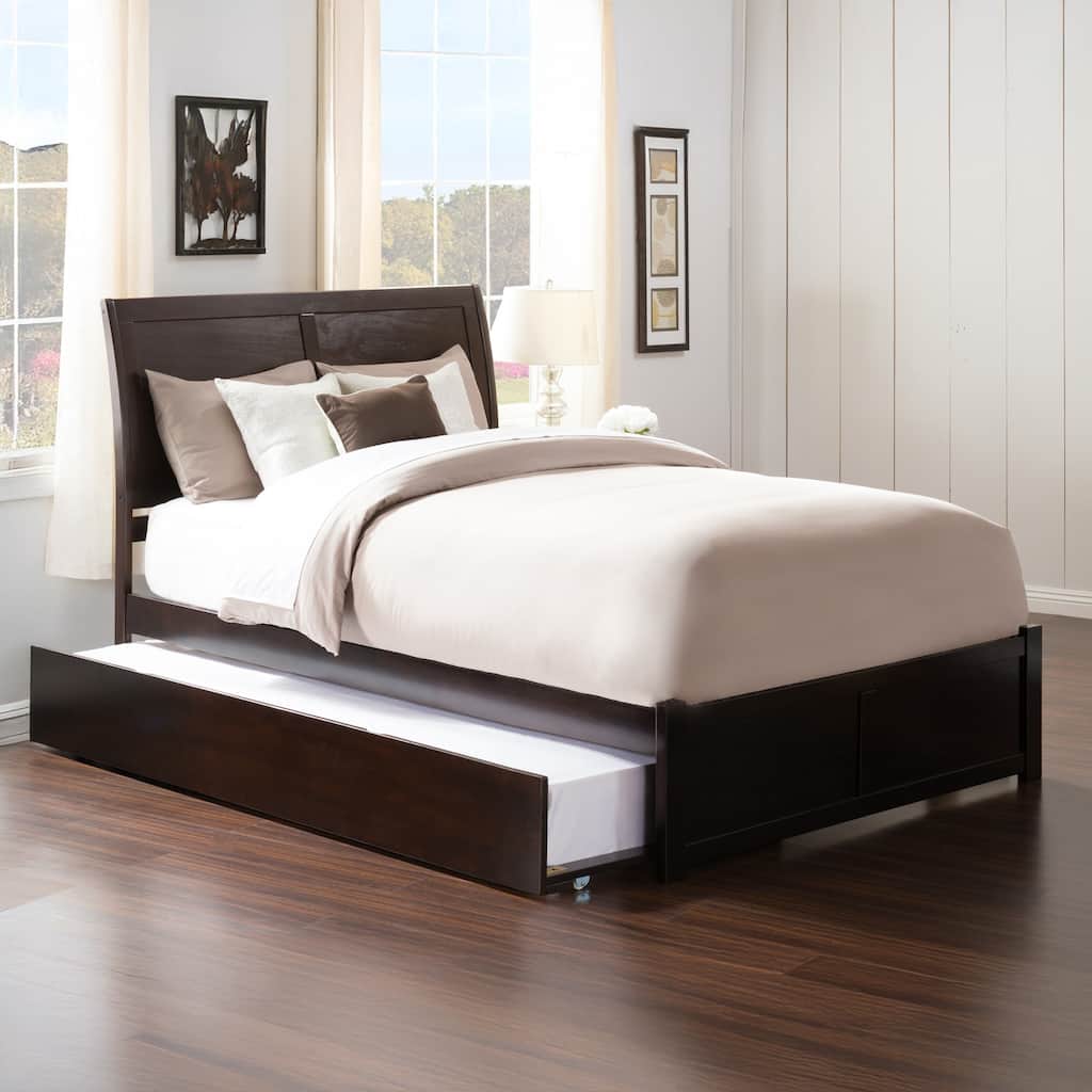 Portland Platform Bed with Footboard & Twin XL Trundle