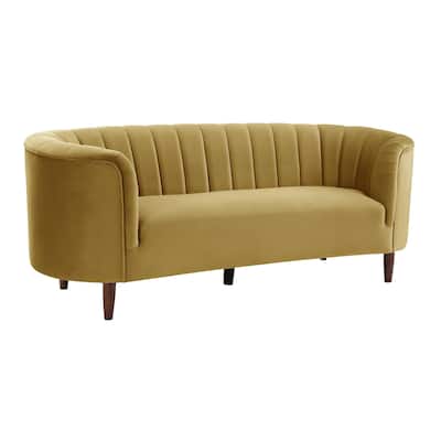Yanna Tufted Sofa with Wooden Leg