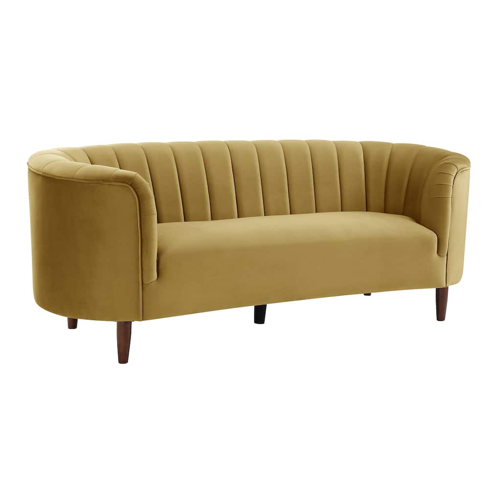Yanna Tufted Sofa with Wooden Leg