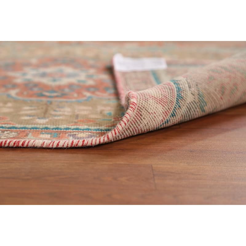 Hand Knotted Oriental 100% Wool Carpet Traditional Medallion Brown Tabriz Area Rug - 4' 9'' X 3' 0''