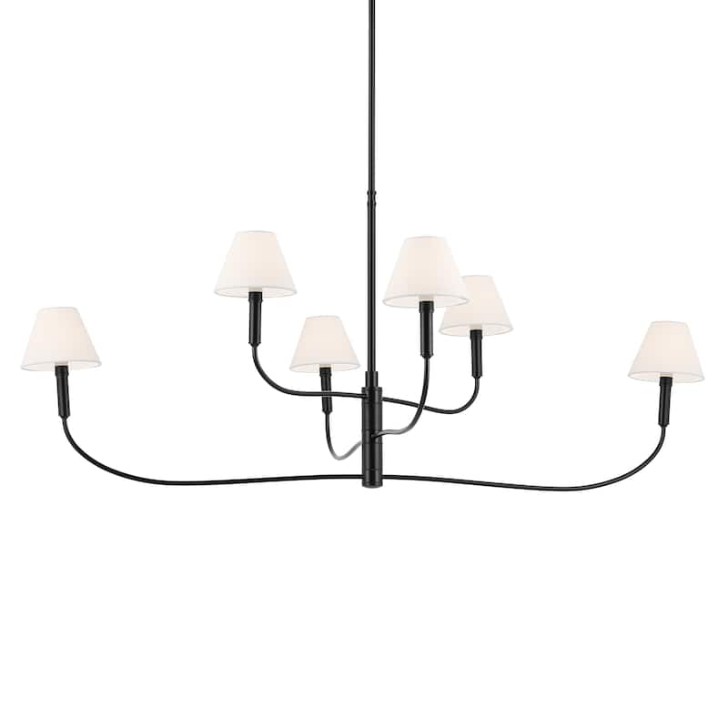 Eadie 51.5 Inch 6 Light Chandelier in Black