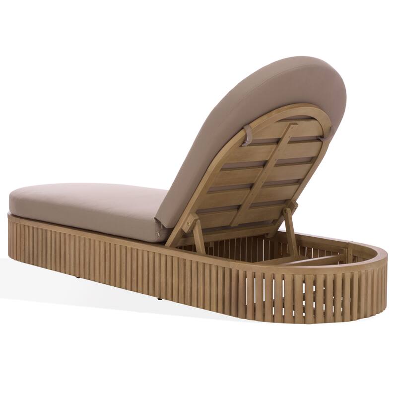 SAFAVIEH Couture Arielle Eucalyptus Wood Sun Lounger - 28"W x 82"D x 13"H