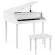 preview thumbnail 10 of 8, Gymax 30-Key Classic Baby Grand Piano Toddler Toy Wood w/ Bench &