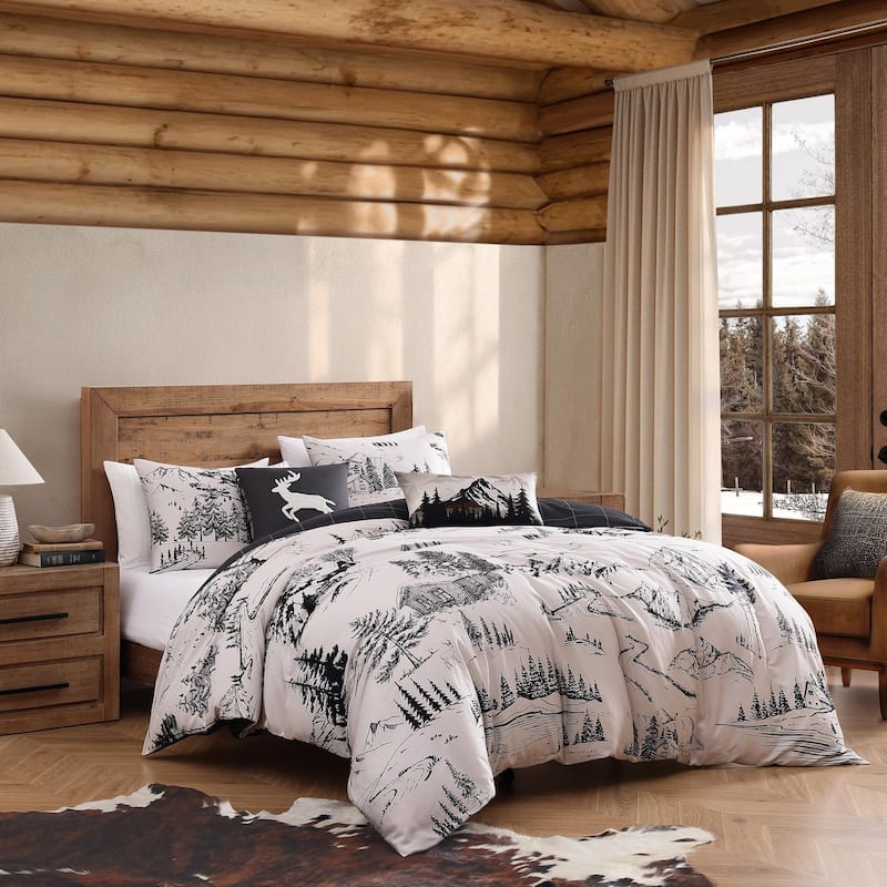 Bebejan Rocky Mountains 100% Cotton Sateen 5 Piece Reversible Comforter Set