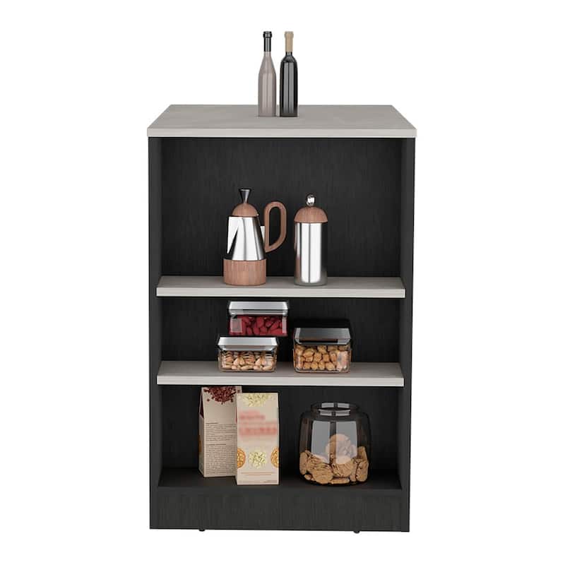 Kitchen Island with 3-Side Shelves,Kitchen Storage Cabinet for Dining Room