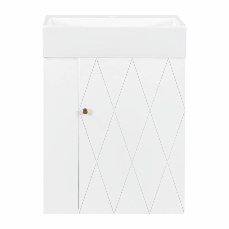 20" Bathroom Vanity with Ceramic Sink