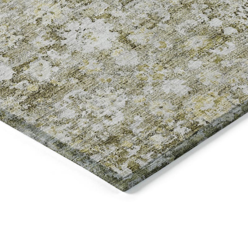 Machine Washable Indoor/ Outdoor Chantille Traditional Vintage Floral Rug