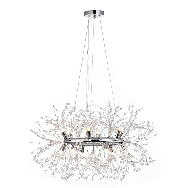 Xhosa 30 Inch chrome Polish Crystal Chandelier 12 Light