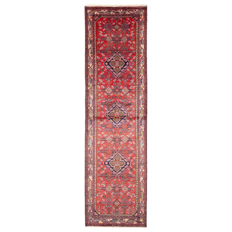 ECARPETGALLERY Hand-knotted Konya Anatolian Red Wool Rug - 2' 10" x 9' 8" - Red - 2' 10" x 9' 8" - Runner