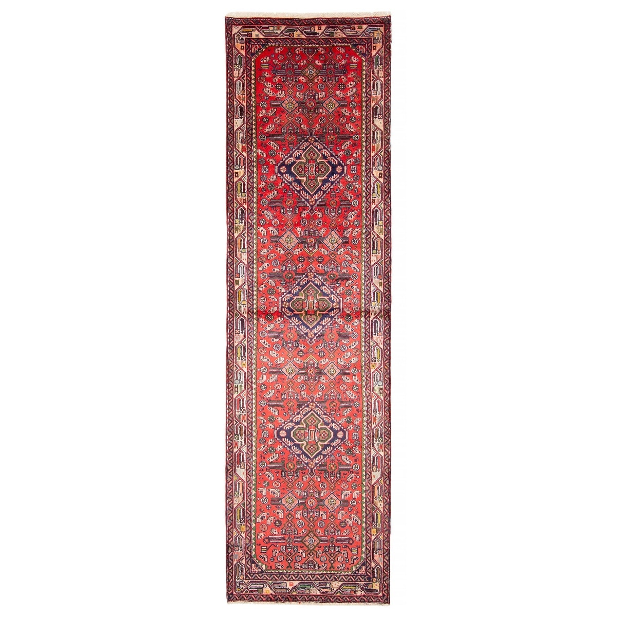 ECARPETGALLERY Hand-knotted Konya Anatolian Red Wool Rug - 2' 10" x 9' 8"