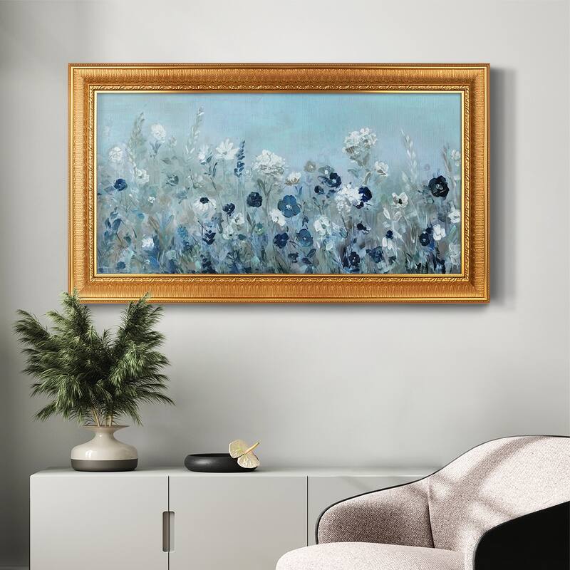Teal Light Garden Premium Framed Canvas- Ready to Hang
