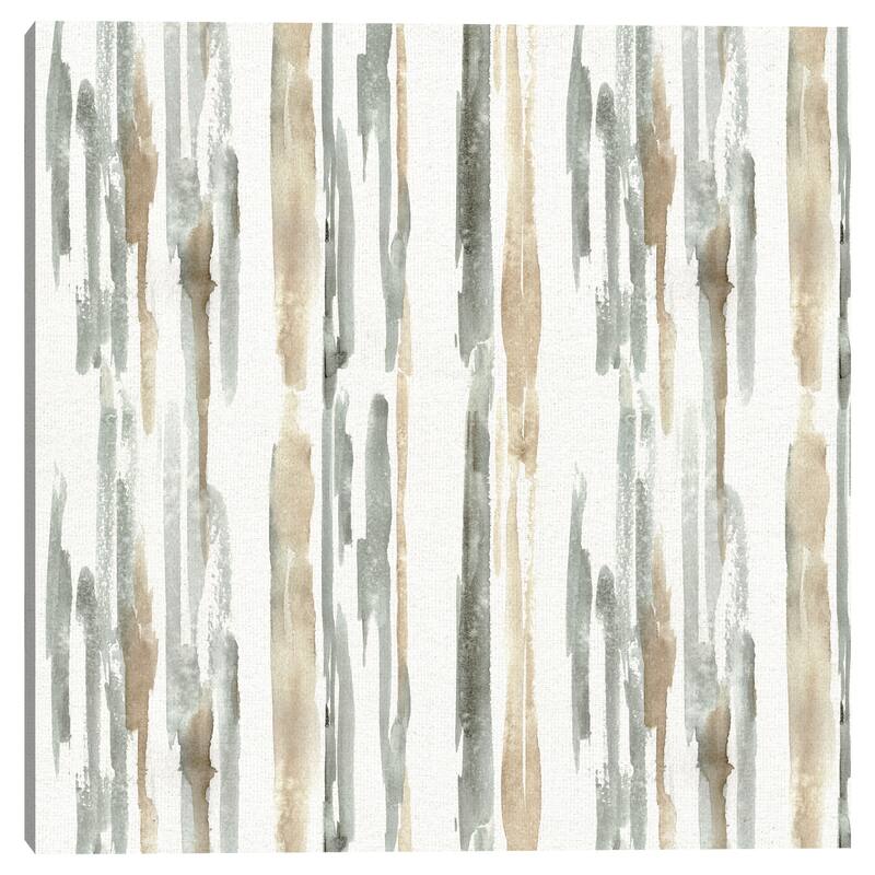 Sand and Sea Gold Stripes by Lisa Audit Canvas Art Print