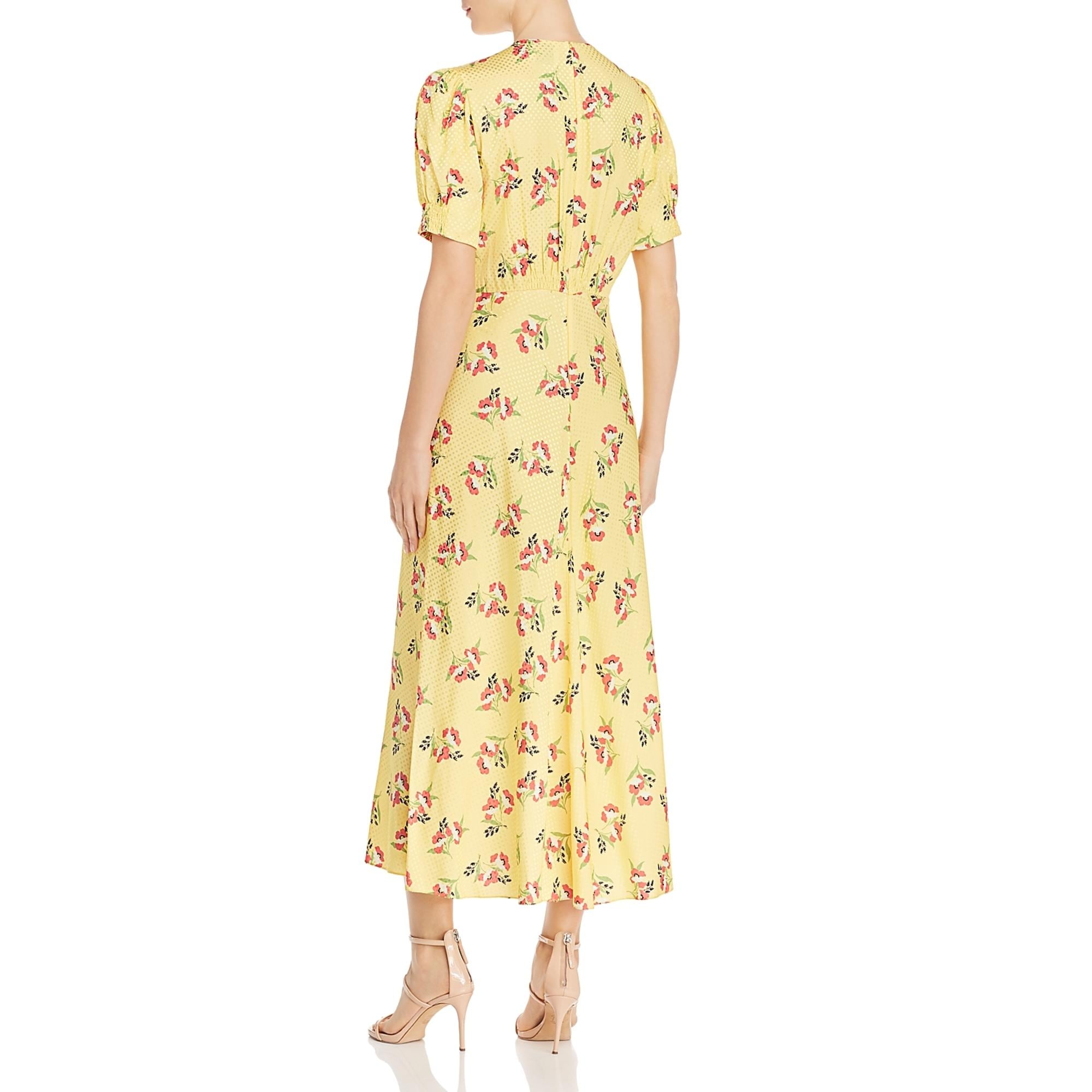 jill jill stuart yellow floral gown