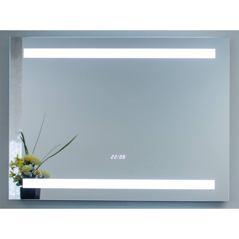 Miseno 64" W x 28" H Rectangular Frameless Wall Mounted Mirror with
