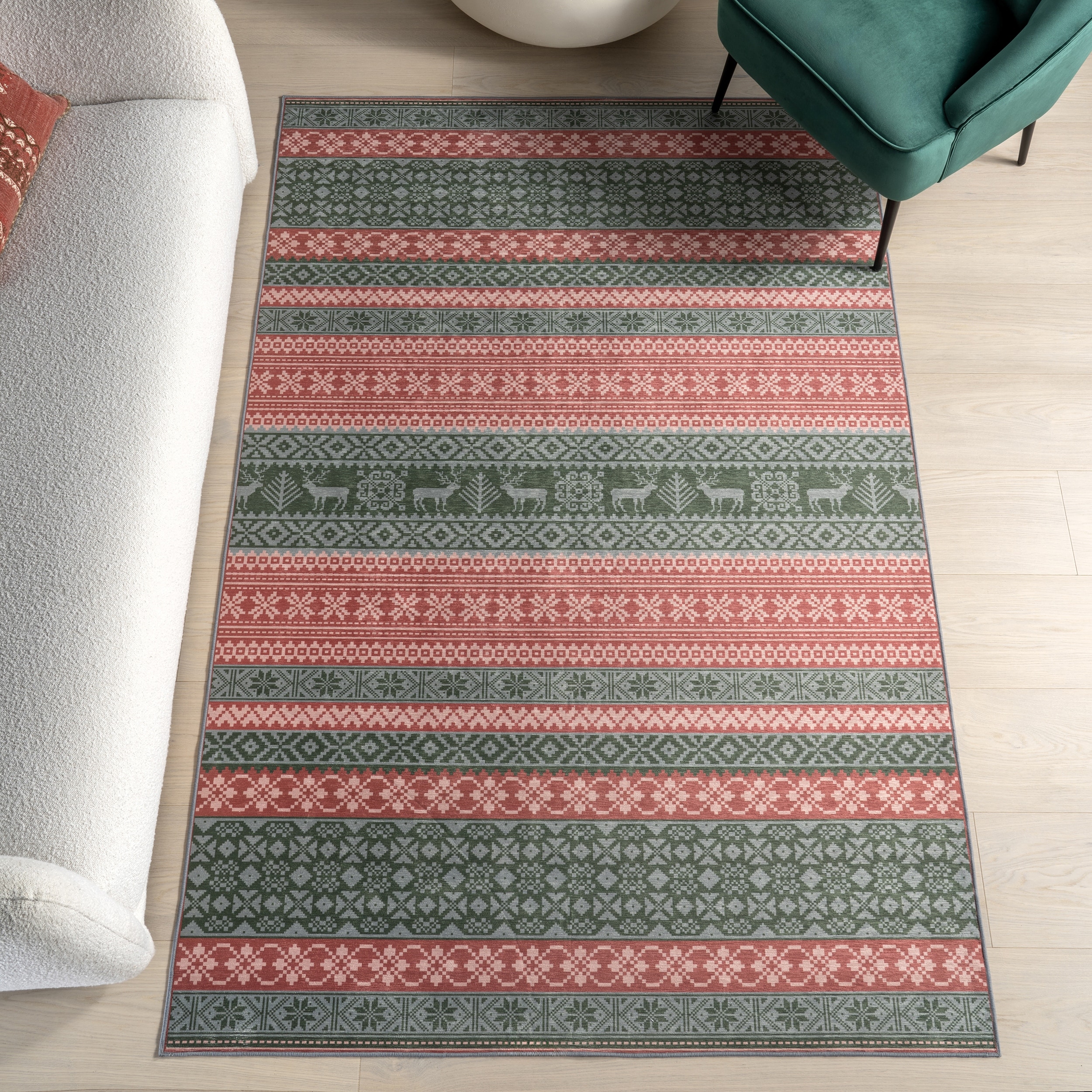Nuloom Ellasandra SplashGuard Graphic Machine Washable Area Rug