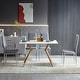 preview thumbnail 4 of 31, Grondin Modern Minimalist Style Upholstered Dining Chair Set with High Density Sponge Padded and Chrome Metal Legs