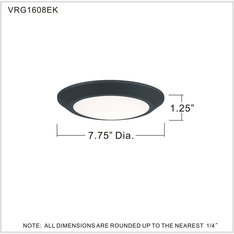 Quoizel Verge Earth Black 7.5-inch LED light Flush Mount