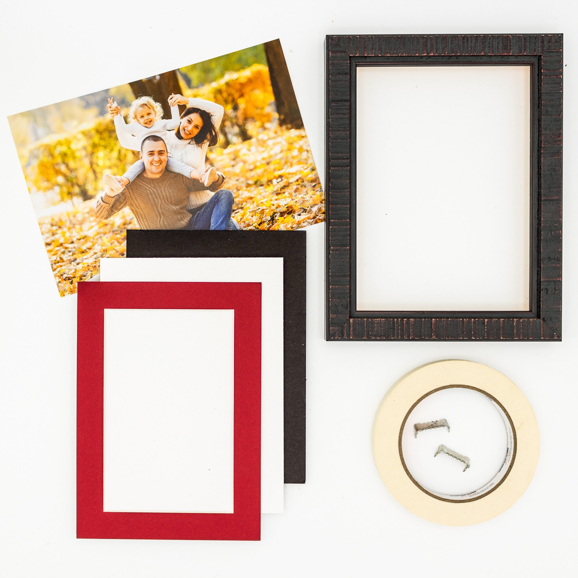 13x16 Black Picture Frame with 10.5x13.5 Black Mat Opening for