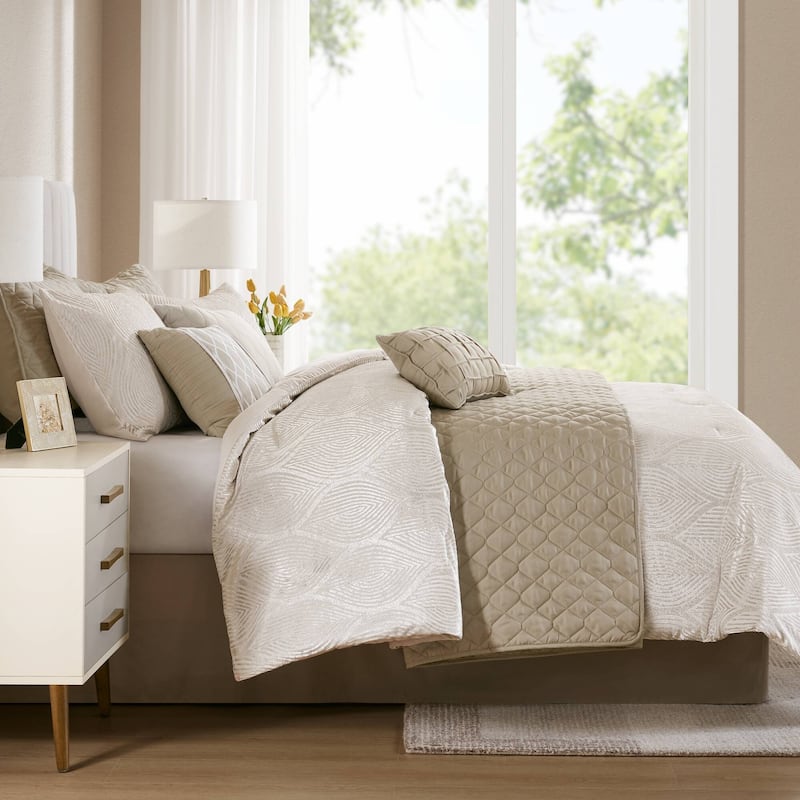 Madison Park Nocturne 10 Piece Jacquard Comforter Set