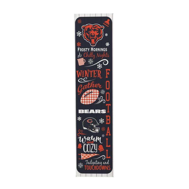 47" Double Sided Seasonal Porch Leaner, Chicago Bears - 47" x 11.25"