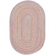 preview thumbnail 1 of 7, Rhody Rug Playful Indoor/Outdoor Braided Area Rug 10' x 13' Oval - Pink