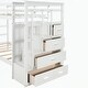 preview thumbnail 50 of 51, Hardwood Twin Over Twin Bunk Bed with Trundle and Staircase