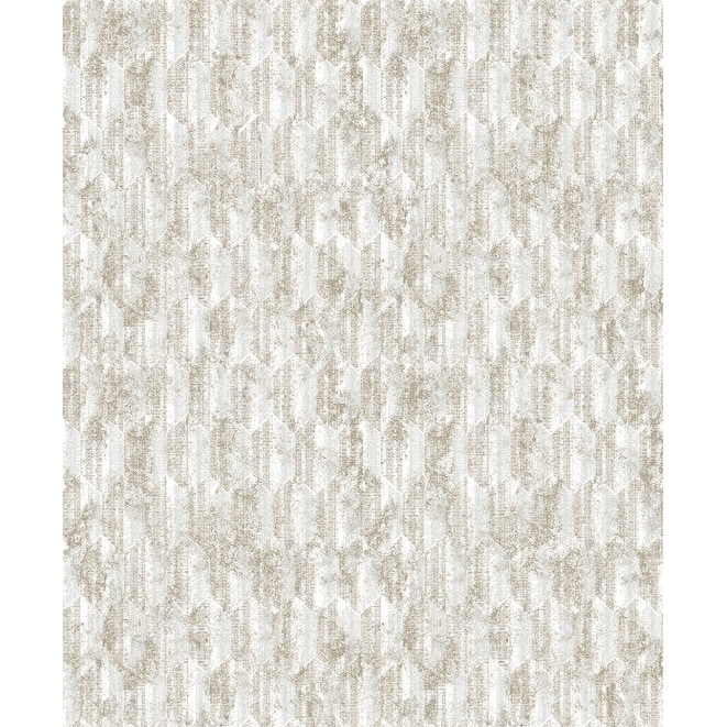 Decorline Kendall Off-White Geometric Wallpaper - 21in x 396in x 0.025in