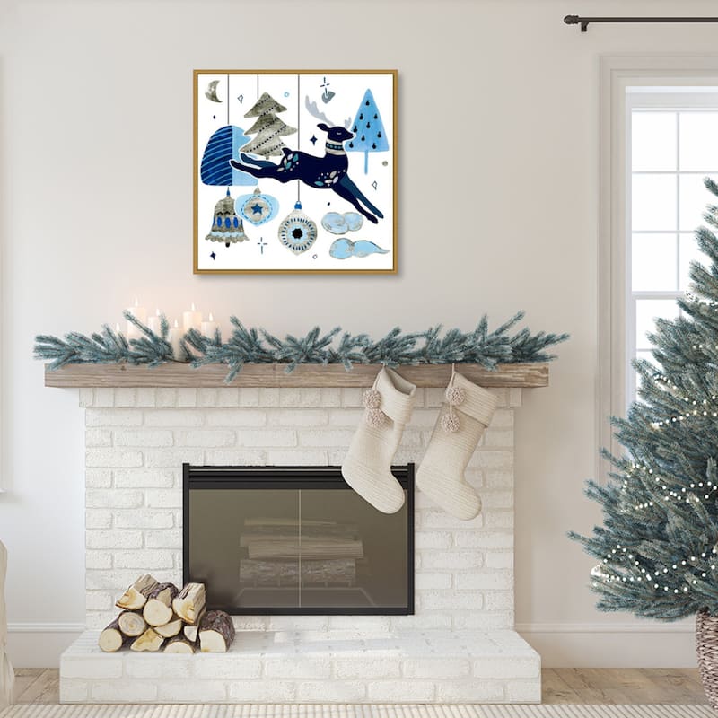 Goodnight Reindeer I by Melissa Wang Framed Canvas Wall Art Print