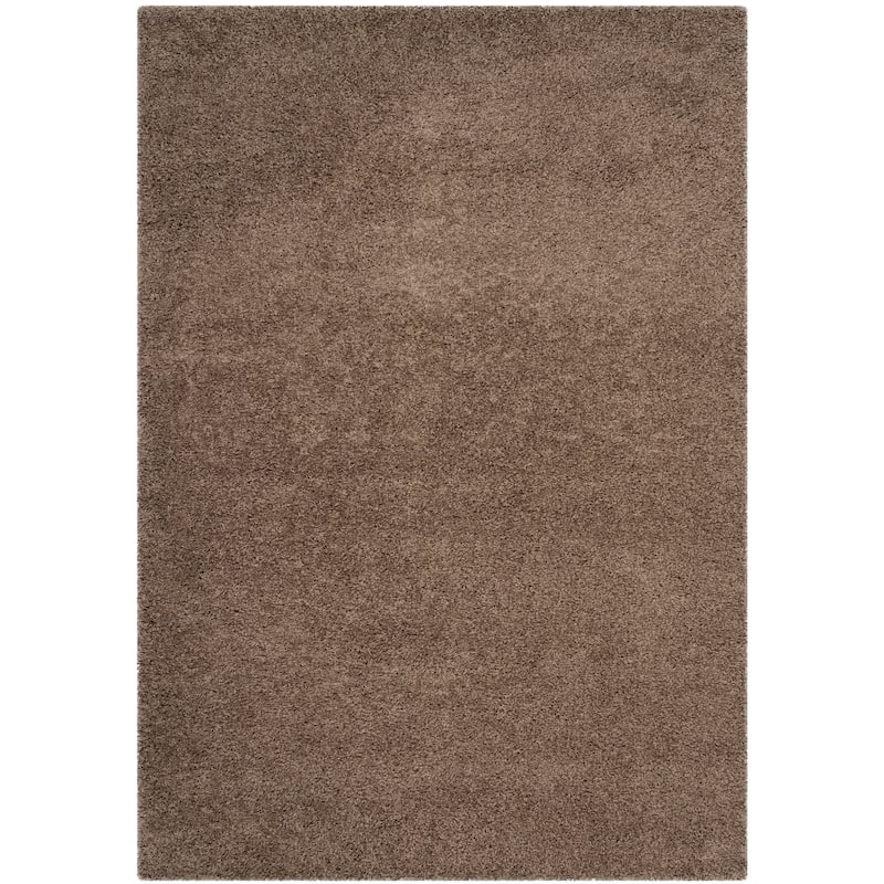 SAFAVIEH Laguna Shag Verdiana Solid Color 2-inch Thick Rug. - 4' x 6' - Taupe - Rectangle