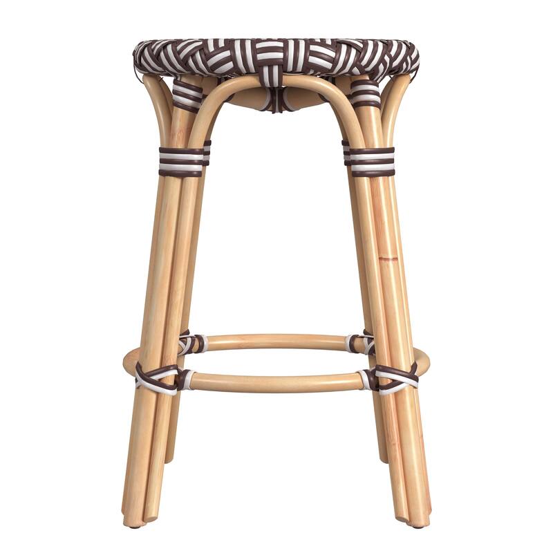 Tobias 24" Rattan Round Counter Stool
