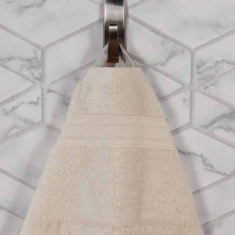 Superior Chevron Zero Twist Cotton Face Towel Washcloth Set of 12