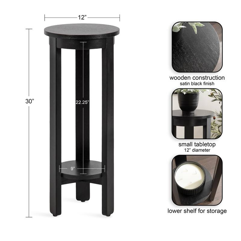 Kate and Laurel Foxford Round Wood Side Table