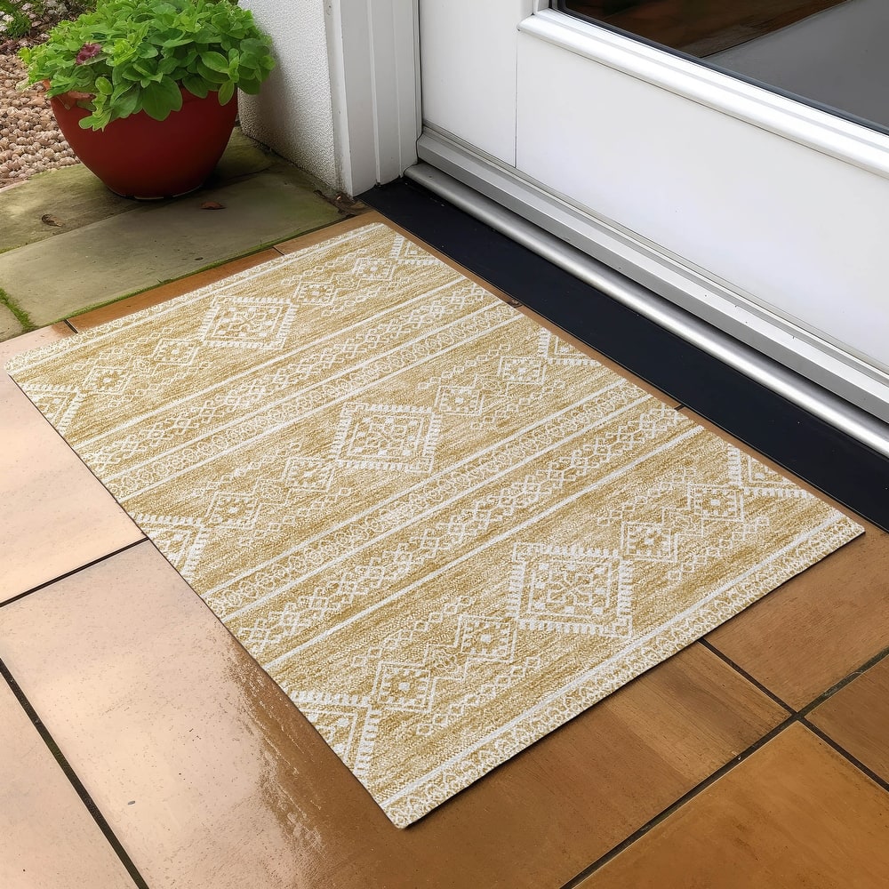 Machine Washable Indoor/ Outdoor Chantille Moroccan Boho Rug