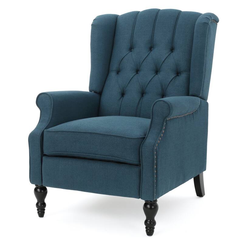 Walter Tufted Fabric Wingback Recliner Club Chair by Christopher Knight Home