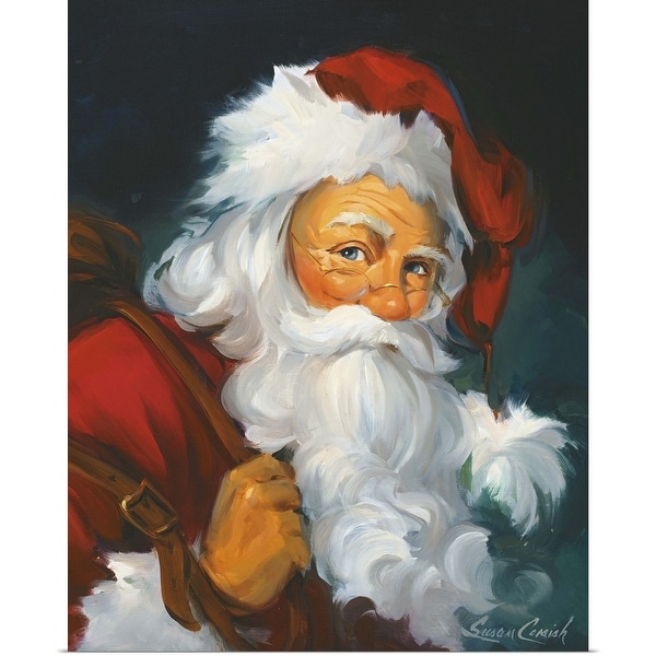 "Santa and Pack" Poster Print