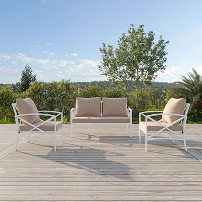 Outdoor Metal Patio Seating Sofa Set with Cushions