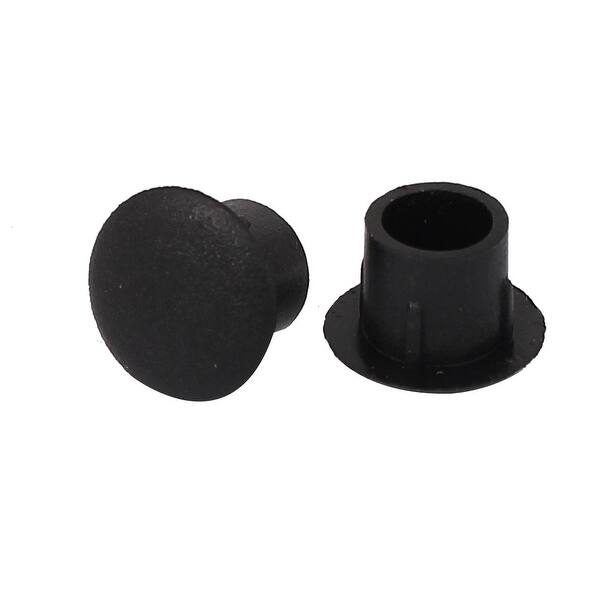 8mm Diameter Hole Black Push in Furniture Screw Cap Covers 100 Pcs 0.