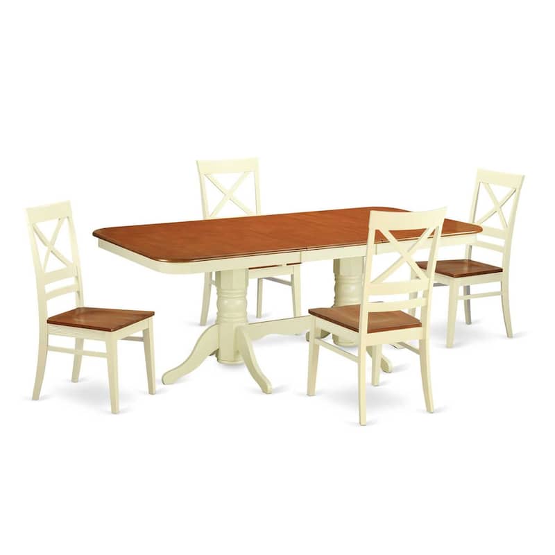 Dining Table Set with Chairs - Kitchen Table Set for 6-8 People - Modern Farmhouse Style