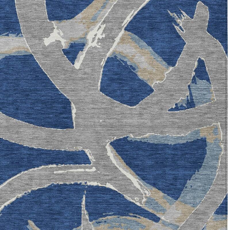 HomeRoots Abstract Transitional Rectangle Outdoor Rug