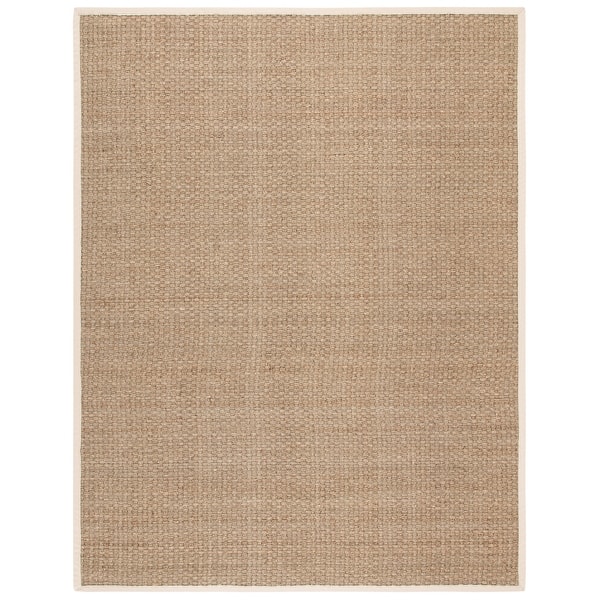SAFAVIEH Natural Fiber Marina Basketweave Seagrass Rug - 8' x 10' - Natural/Ivory - Rectangle
