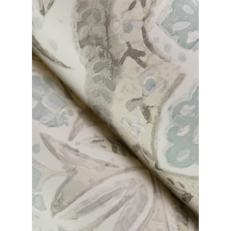 Chesapeake Mimir Grey Quilted Damask Wallpaper