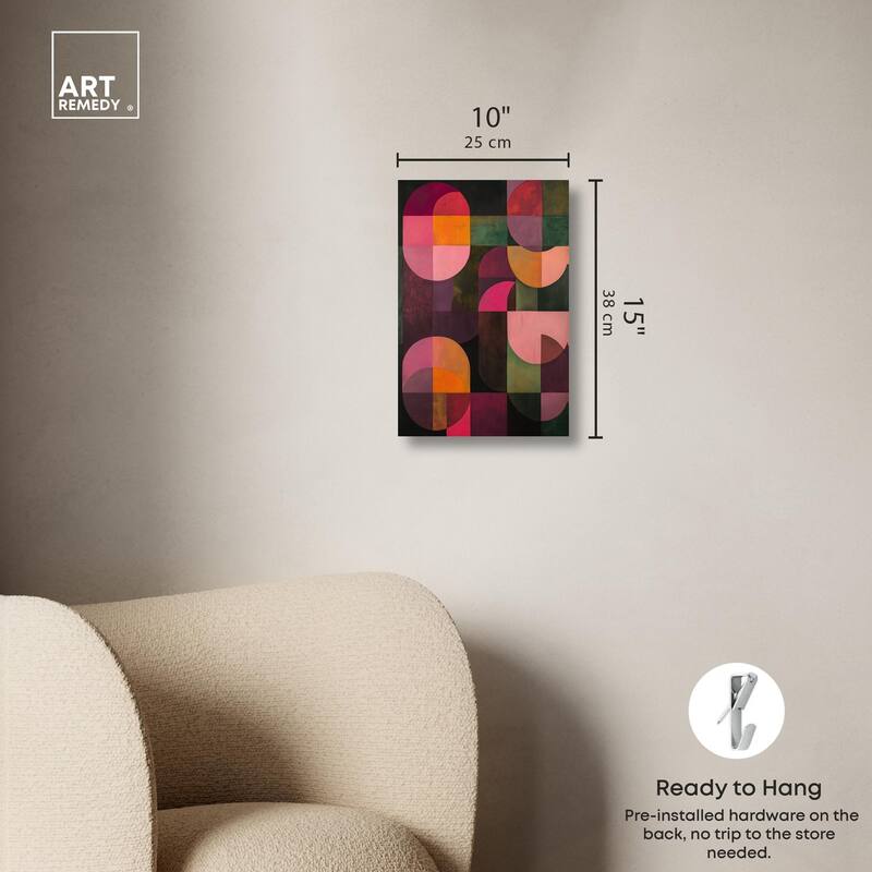 Bauhaus Romance Canvas by Art Remedy, Gallery Wrapped