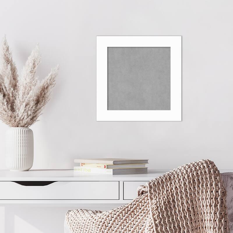 Amanti Art Basic White Narrow Framed Magnetic Board