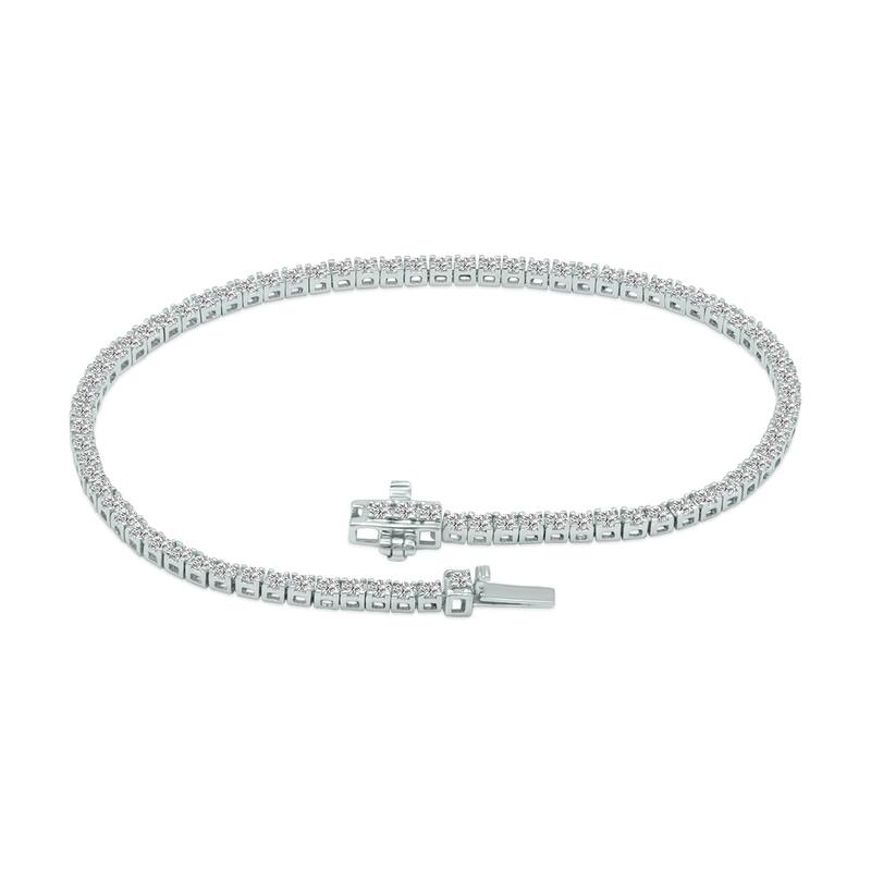 Marquee 2 Carat TW Lab Grown Diamond Tennis Bracelet in 14K White Gold