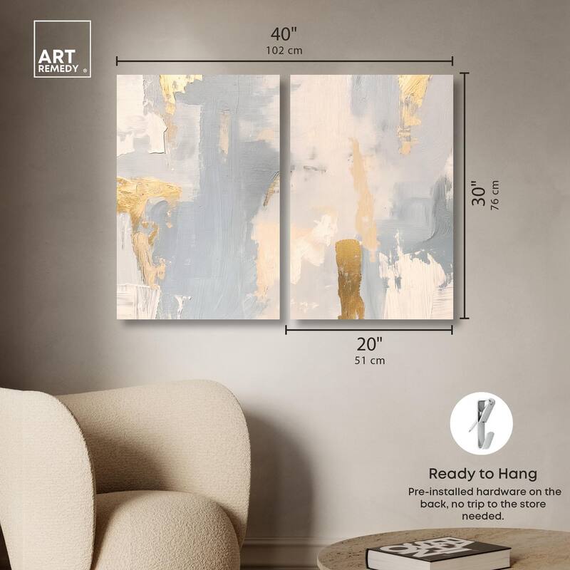 Gilded Driftwood II Canvas Set of 2 by Art Remedy, Gallery Wrapped