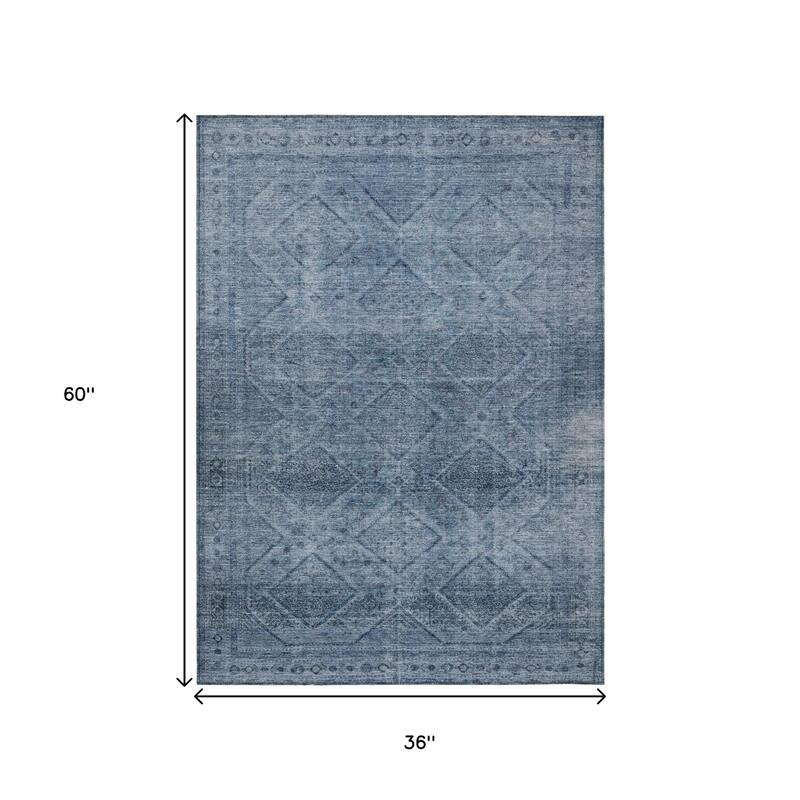 HomeRoots Geometric Transitional Rectangle Outdoor Rug