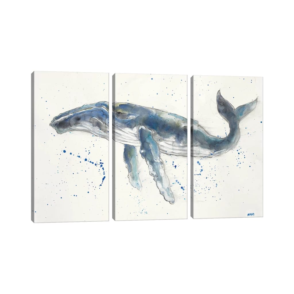 iCanvas "Humpback Whale" by Patti Mann 3-Piece Canvas Wall Art Set