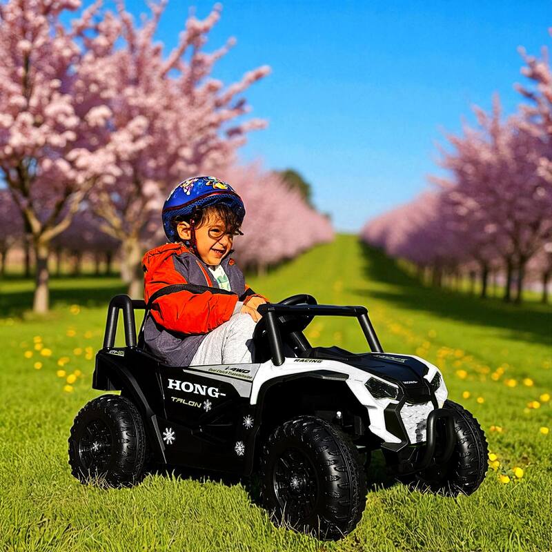 12V Electric Ride-On UTV Car for Kids with Remote Control, LED Lights, Music Player, 3-6 Years