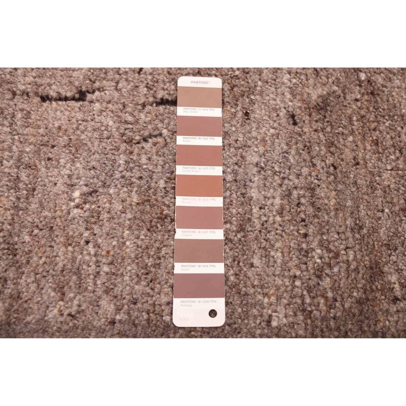 ECARPETGALLERY Hand-knotted Tangier Brown Wool Rug - 6'2 x 8'10